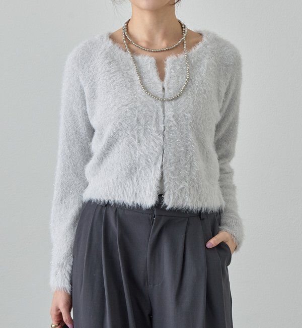  「ラメシャギーニットカーデ」|カーディガン|