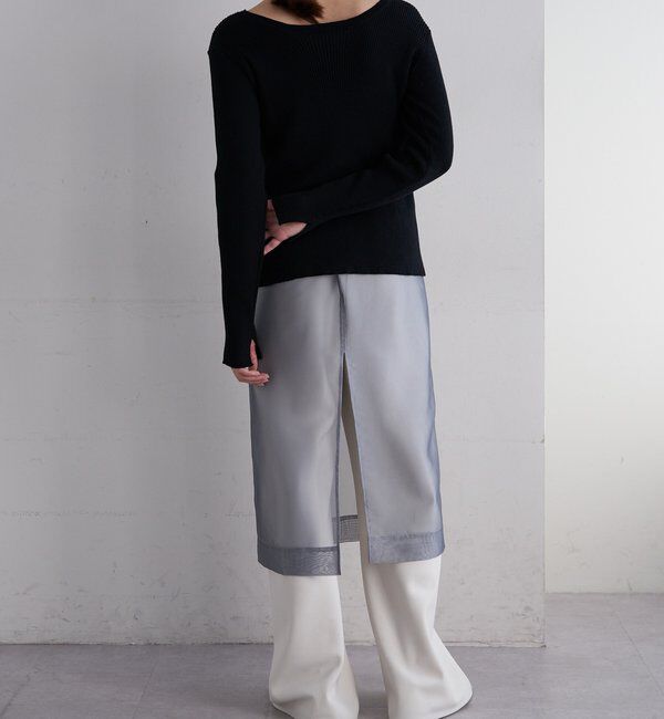  「【前後２WAY仕様】レースアップニット」|パーカー|