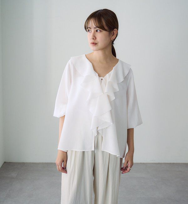  「フリルカラーブラウス」|シャツ・ブラウス|