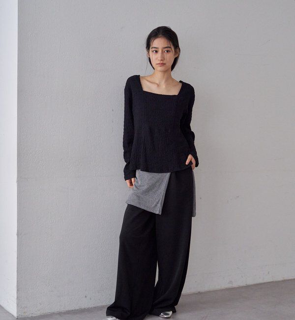  「スクエアネックペプラムカットソー」|Tシャツ・カットソー|