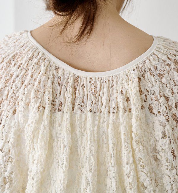  「サイドスリットレースブラウス」|シャツ・ブラウス|