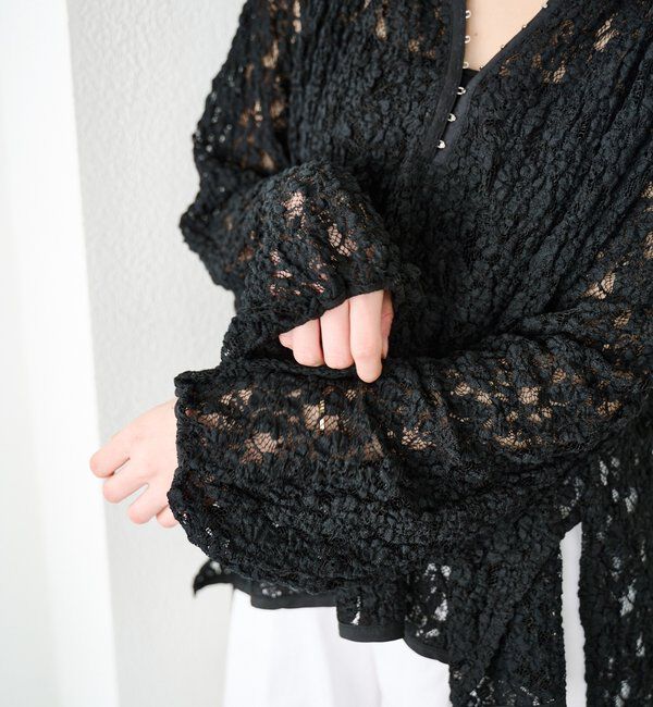  「サイドスリットレースブラウス」|シャツ・ブラウス|