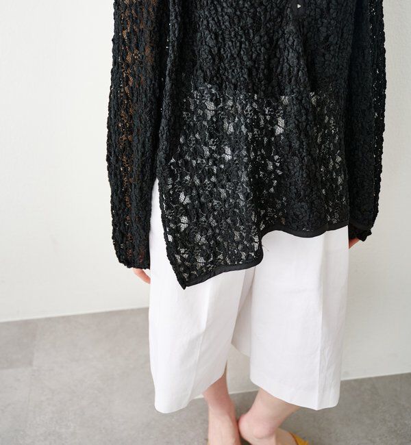  「サイドスリットレースブラウス」|シャツ・ブラウス|