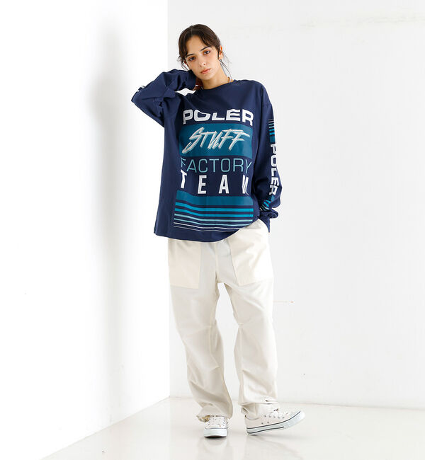 ABAHOUSE「【POLeR/ポーラー】TEAMS RELAX LOGO/ロングスリーブ/チーム」|Tシャツ・カットソー|