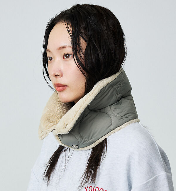 ABAHOUSE「【WEB限定】TAION/タイオン リバーシブル ダウン ネックゲイター(R20」|マフラー|グリーン系その他3