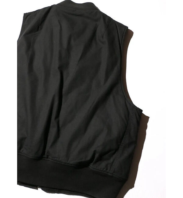 ABAHOUSE「【MADE IN STANDARD】 BLACK MA-1 VEST REVER」|ベスト・ジレ|