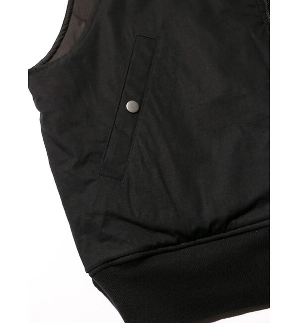 ABAHOUSE「【MADE IN STANDARD】 BLACK MA-1 VEST REVER」|ベスト・ジレ|