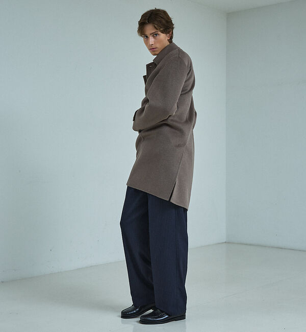ABAHOUSE「【ON/OFF兼用】ウールモッサ バルカラーコート / ステンカラー」|ステンカラーコート|