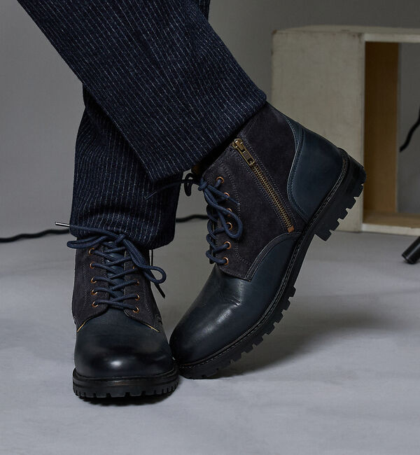 alfredoBANNISTER「タンクソール ダブルジップ ブーツ」|ショートブーツ|