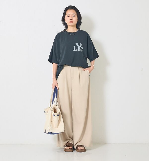 Rouge vif「【人気追加】ストレッチダンボールタックワイドパンツ」|その他|