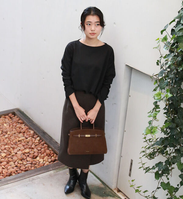 Rouge vif「【一部店舗限定】エコポリコット天竺プルオーバー/ ロングスリーブTシャツ」|Tシャツ・カットソー|