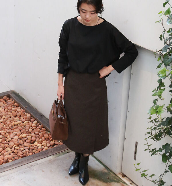 Rouge vif「【一部店舗限定】エコポリコット天竺プルオーバー/ ロングスリーブTシャツ」|Tシャツ・カットソー|