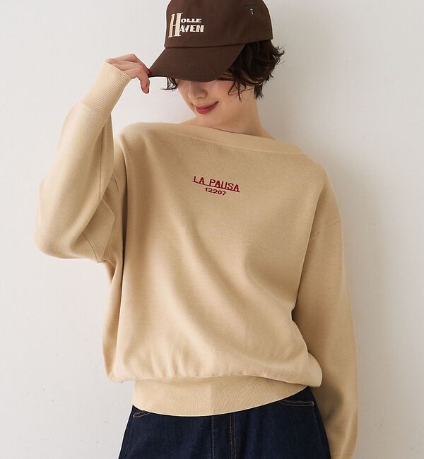 Rouge vif「ラパウザロゴニット」|ニット・セーター|ベージュ