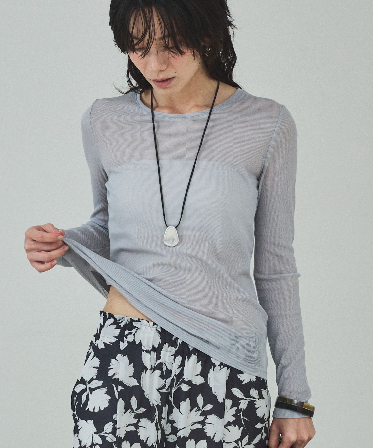 qualite「シアーテレコロングスリーブT」|Tシャツ・カットソー|