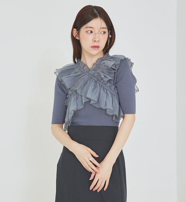 SELFIST「マルチWAYフリル付ニット」|ニット・セーター|