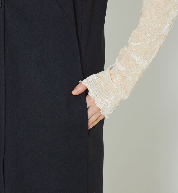 abahouse mavie「【大人のいちまんワンピ】ウォームジャージージレ風ジャンスカ」|ジャンパースカート|