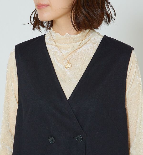 abahouse mavie「【大人のいちまんワンピ】ウォームジャージージレ風ジャンスカ」|ジャンパースカート|