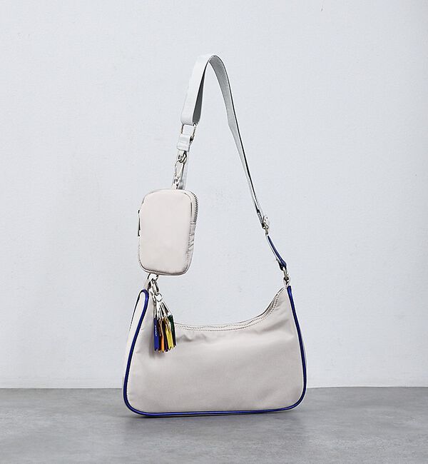 NOMINE「【cheek】square shoulder スクエア ショルダーバッグ」|ショルダー・メッセンジャー|オフホワイト