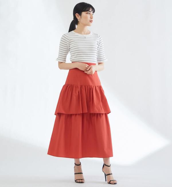 TIARA「バックロングティアードスカート」|スカート|