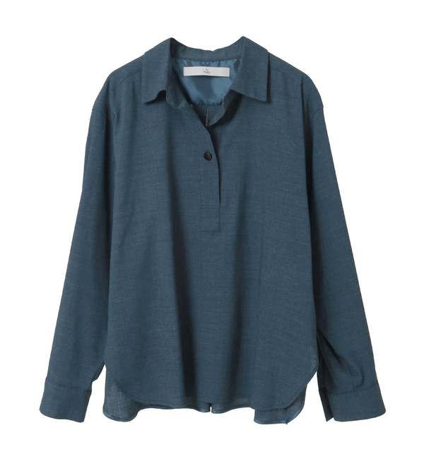 TIARA「スキッパーシャツ」|シャツ・ブラウス|ネイビー