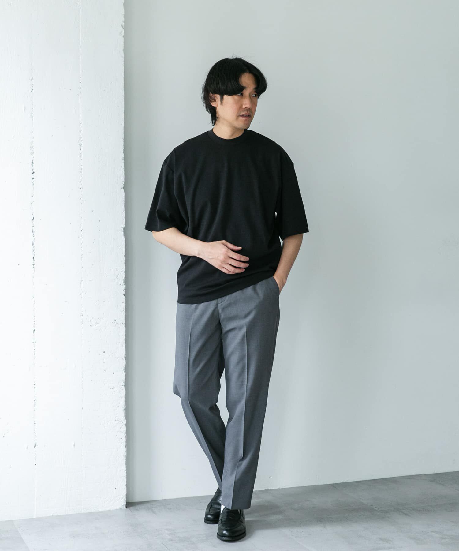 URBAN RESEARCH DOORS「『UR TECH』防汚ワイドテーパードTシャツ」|Tシャツ・カットソー|