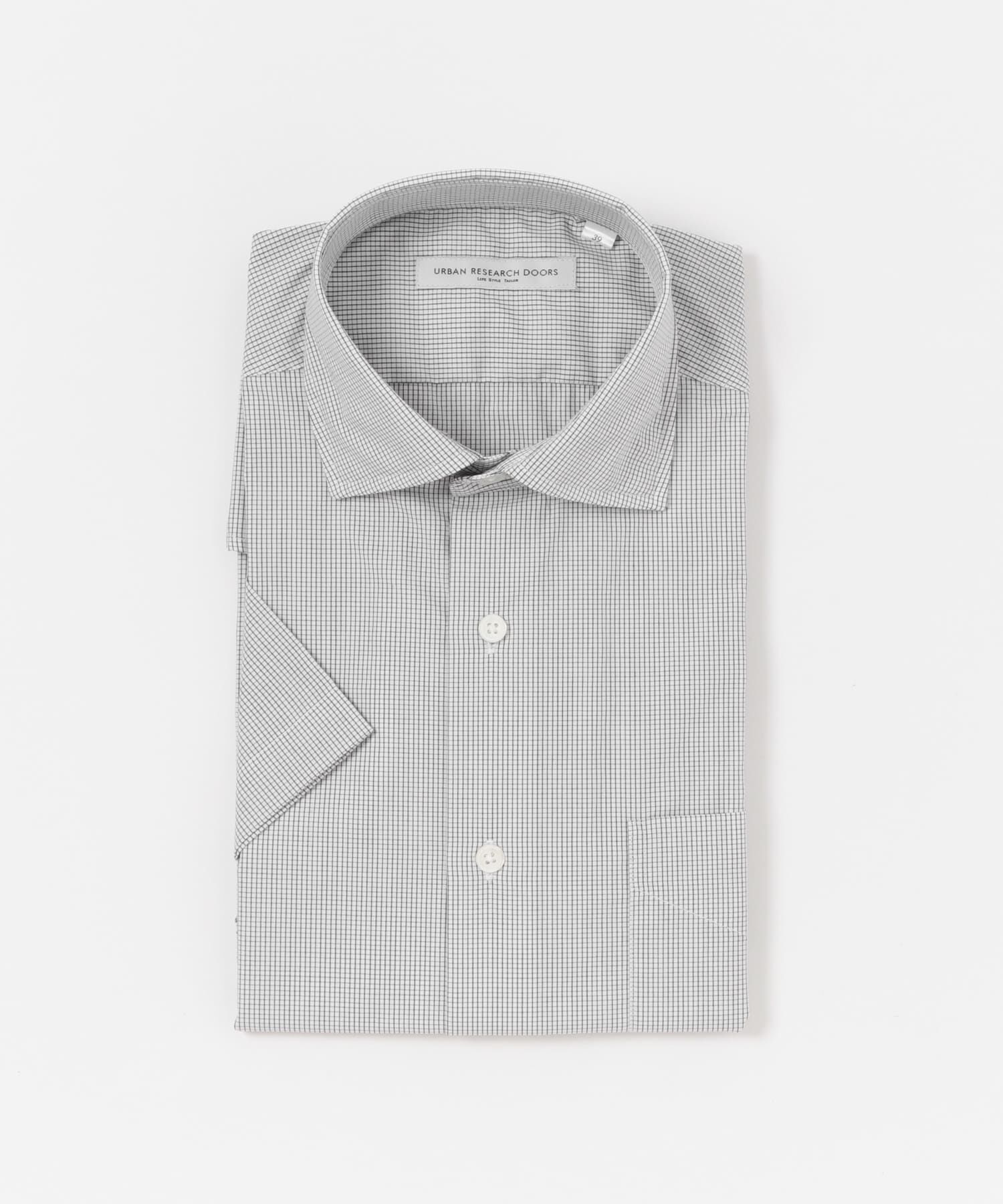 URBAN RESEARCH DOORS「LIFE STYLE TAILOR　セミワイド半袖シャツ」|シャツ・ブラウス|チェック