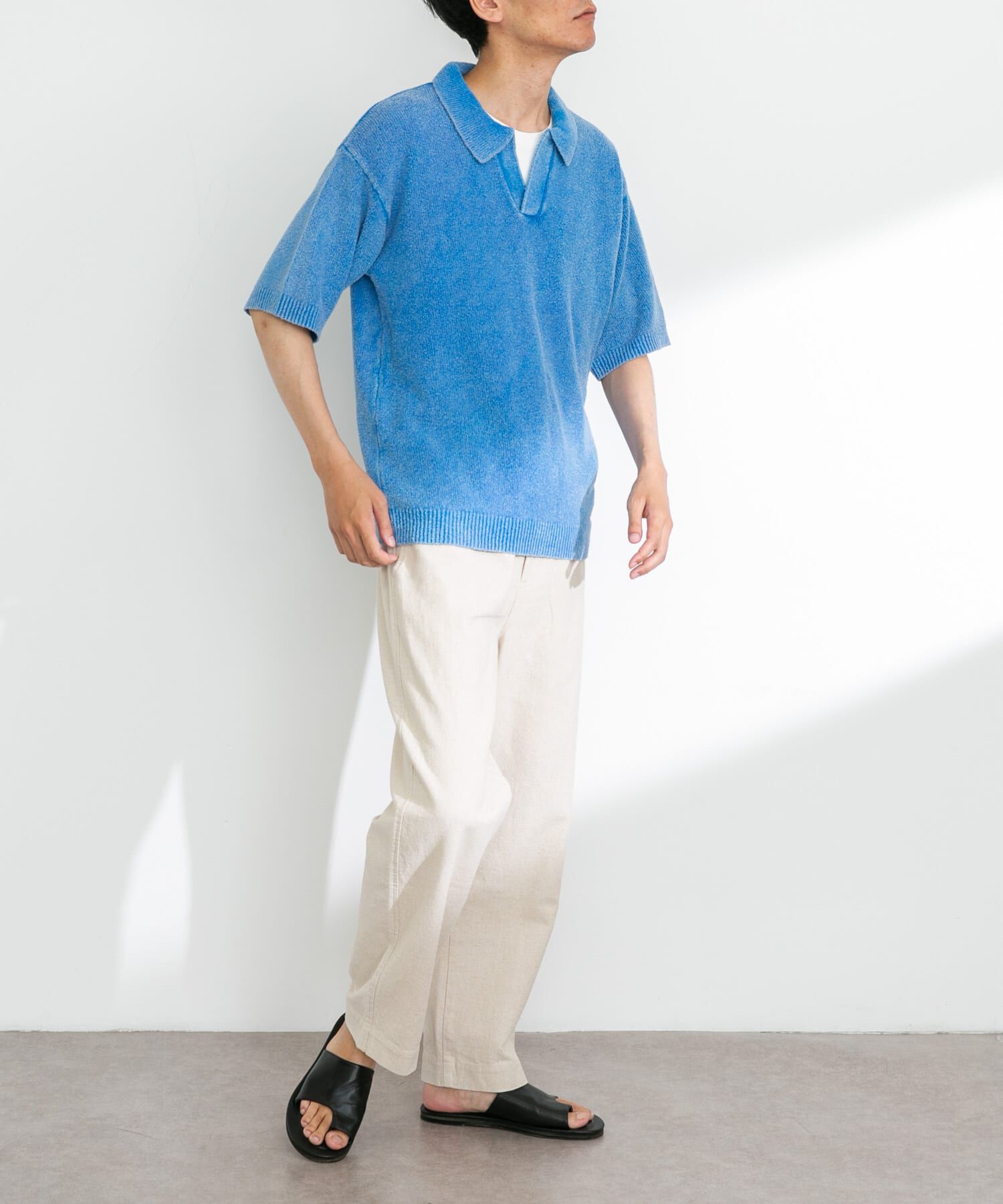 Sonny Label 「インディゴパイルスキッパーポロシャツ」|ポロシャツ|