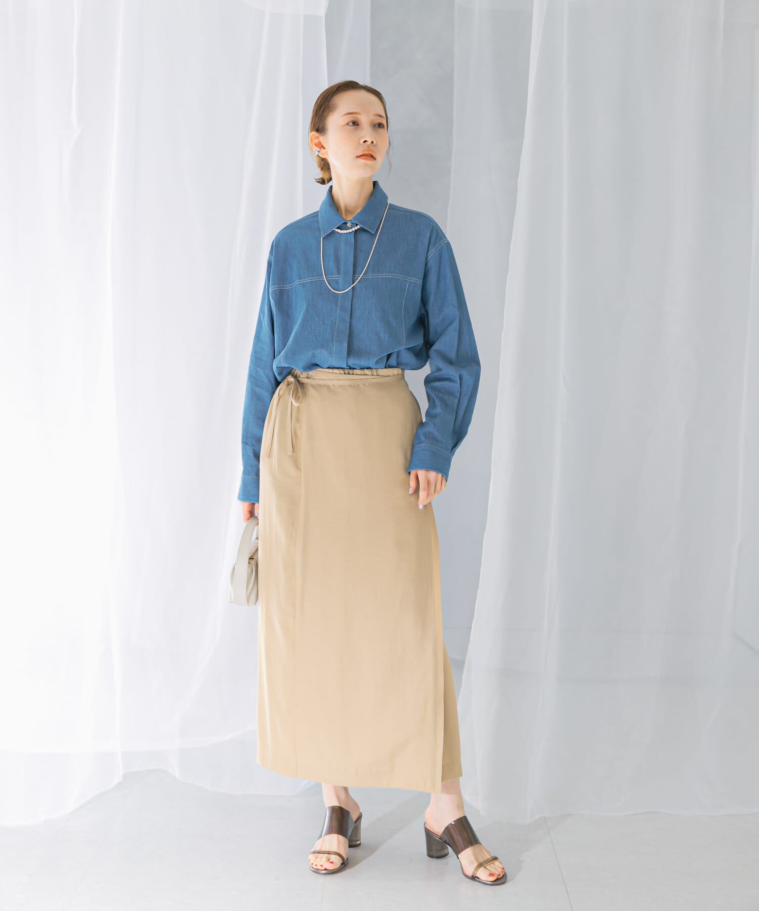 URBAN RESEARCH ROSSO「ラップデザインスカート」|スカート|