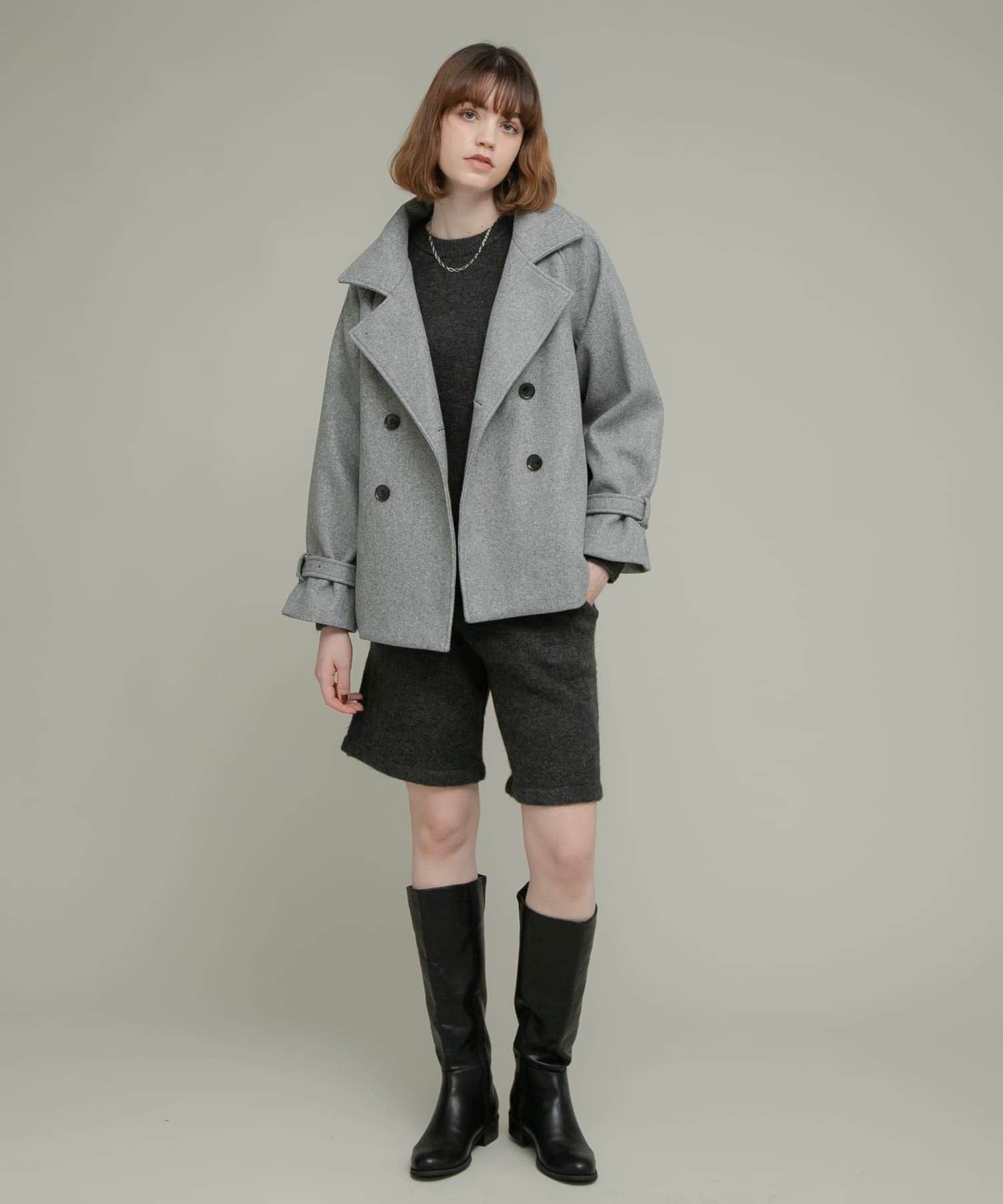 Sonny Label 「メルトンジャージースタンドカラーコート」|ノーカラーコート|