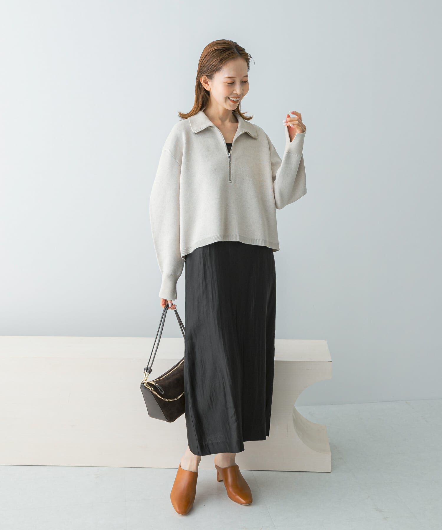 URBAN RESEARCH ROSSO「ハーフジップニット」|ニット・セーター|