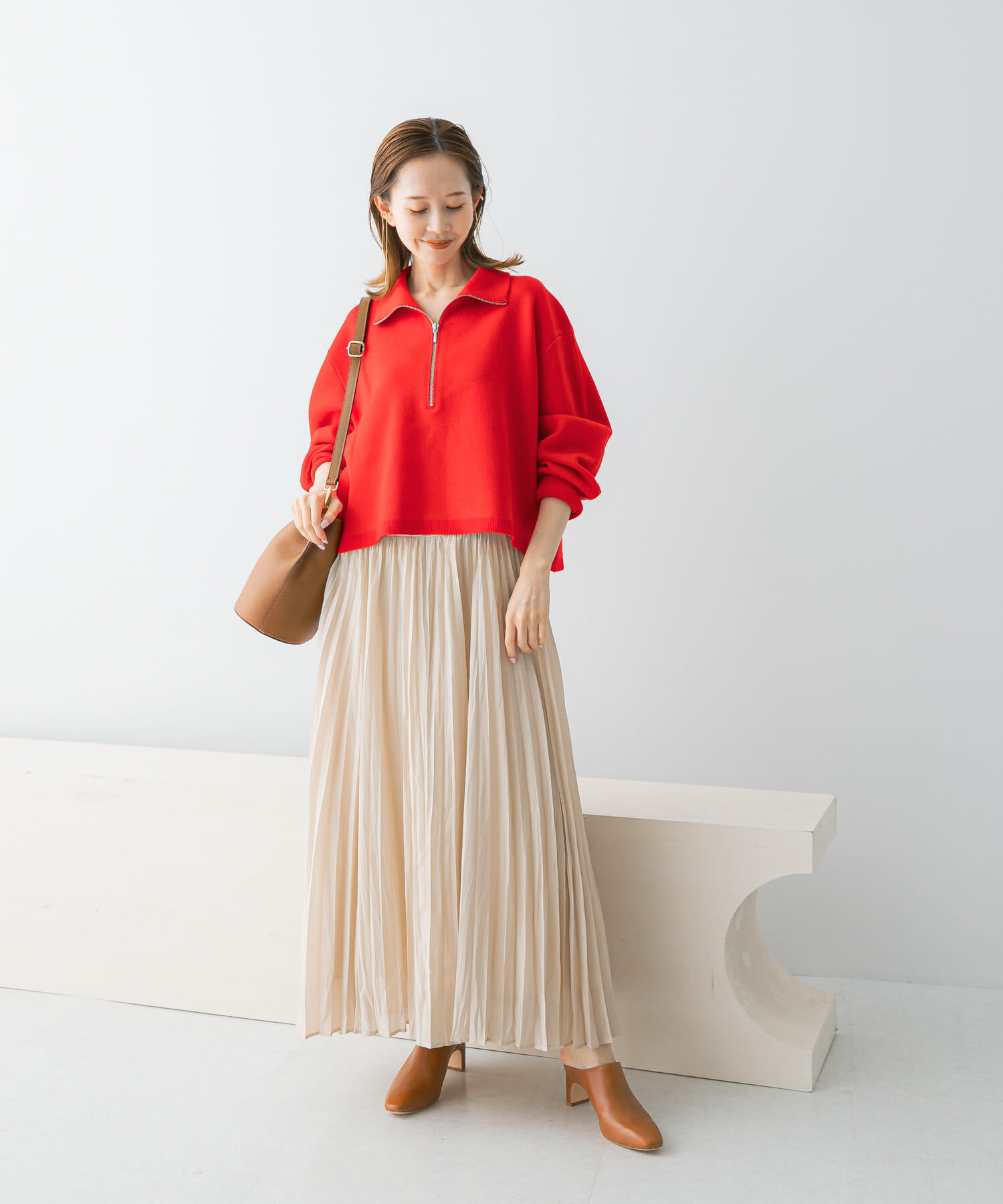 URBAN RESEARCH ROSSO「ハーフジップニット」|ニット・セーター|