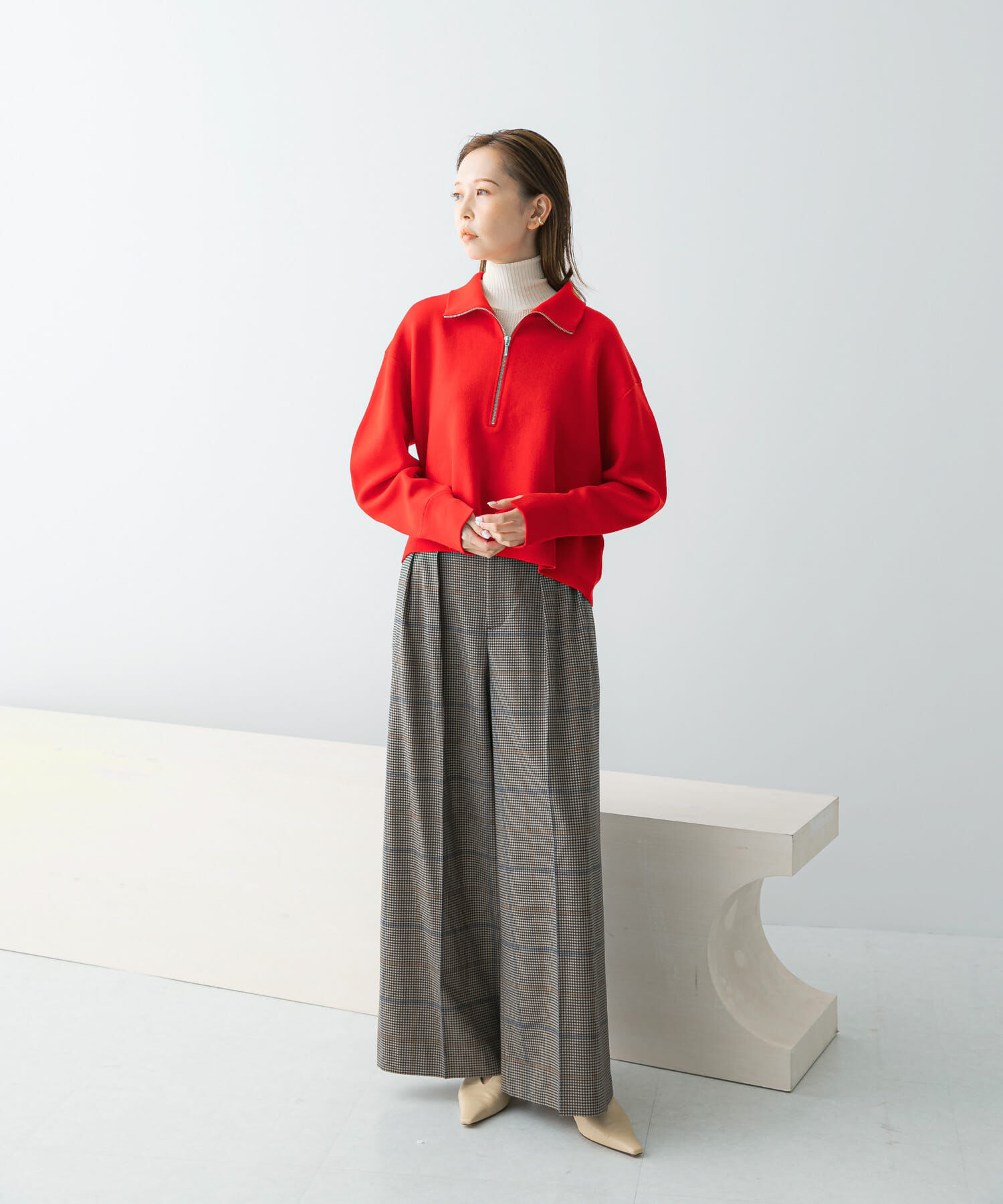 URBAN RESEARCH ROSSO「ハーフジップニット」|ニット・セーター|