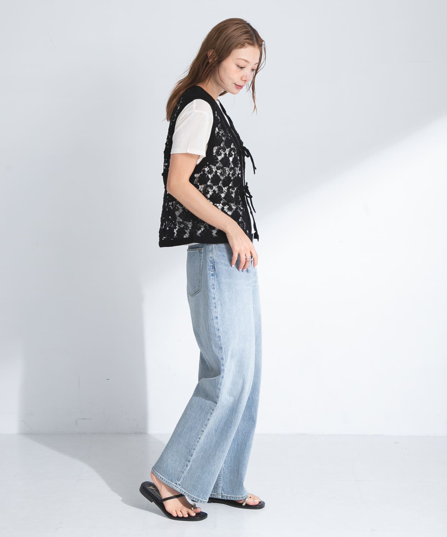 Sonny Label 「ボタニカルモチーフレースベスト」|ベスト・ジレ|