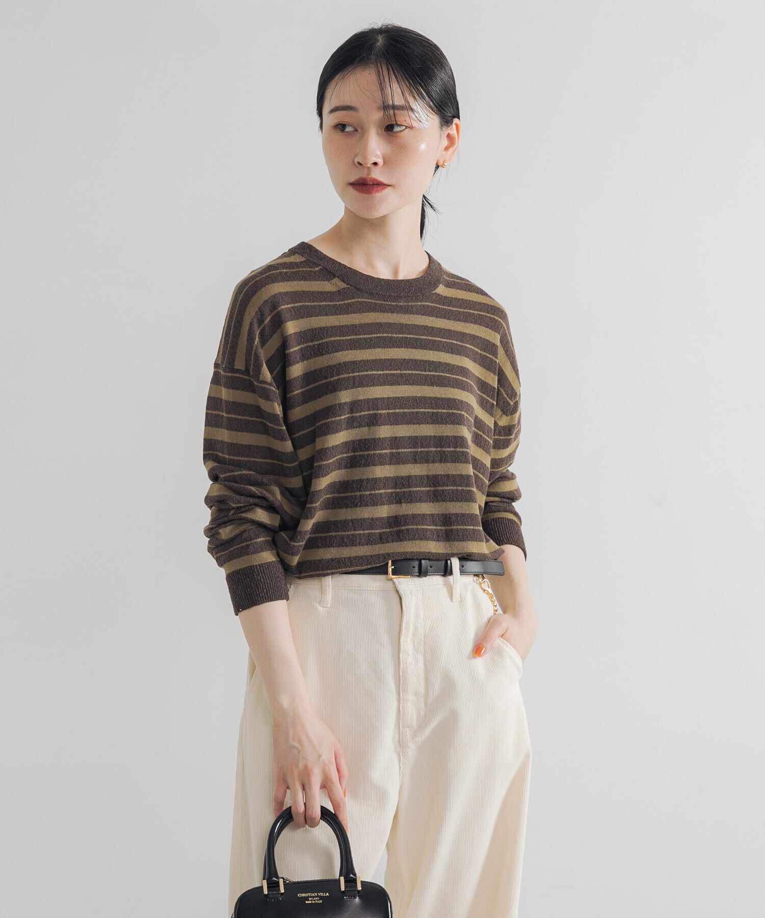 URBAN RESEARCH「マルチボーダークルーネックニット」|ニット・セーター|