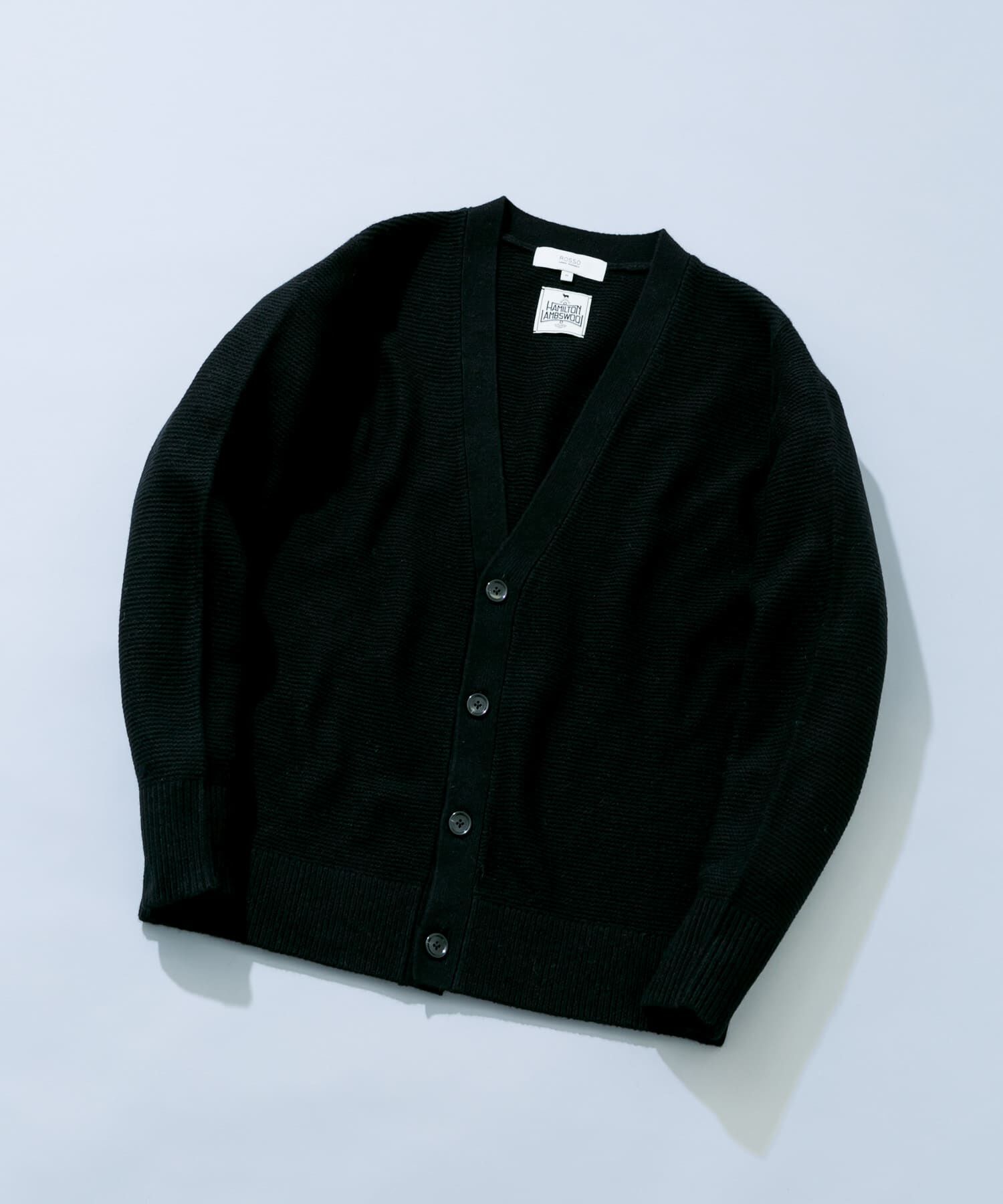 URBAN RESEARCH ROSSO「『XLサイズあり』ハミルトンウールガーター編みVネックカーディガン」|カーディガン|