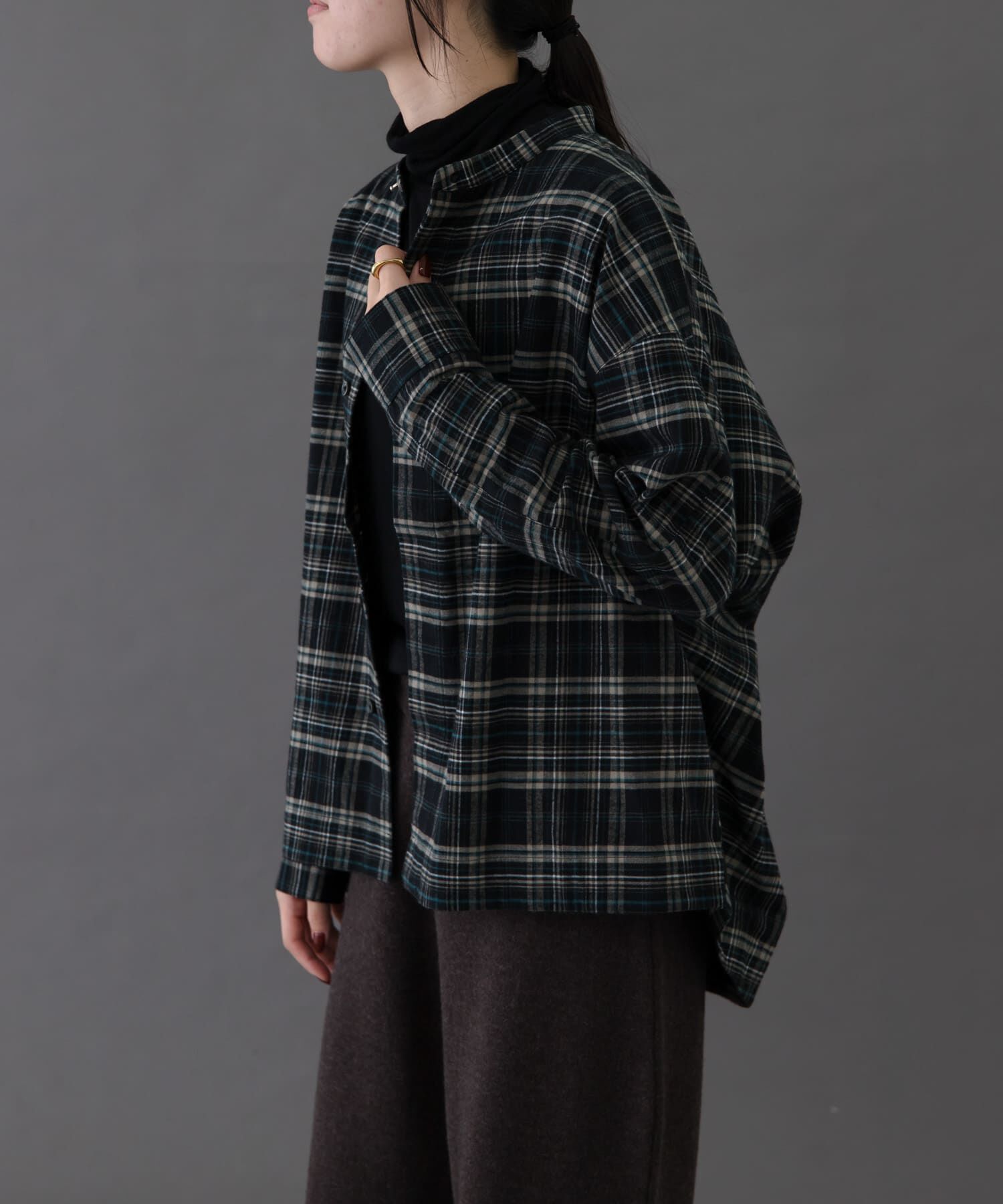 URBAN RESEARCH DOORS「FORK&SPOON　ブラッシュドチェックシャツ」|シャツ・ブラウス|