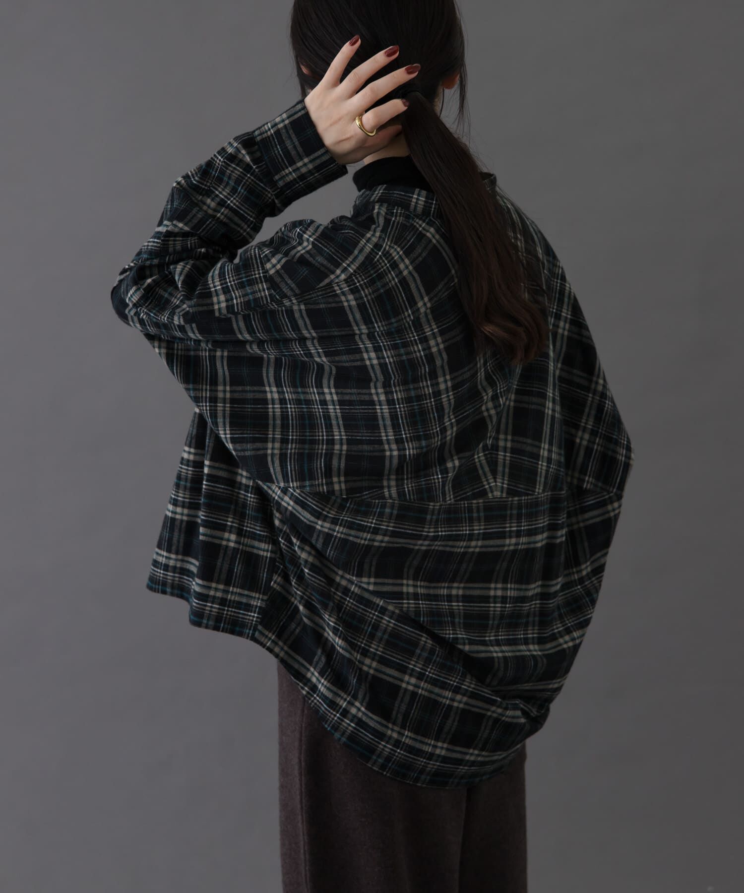 URBAN RESEARCH DOORS「FORK&SPOON　ブラッシュドチェックシャツ」|シャツ・ブラウス|