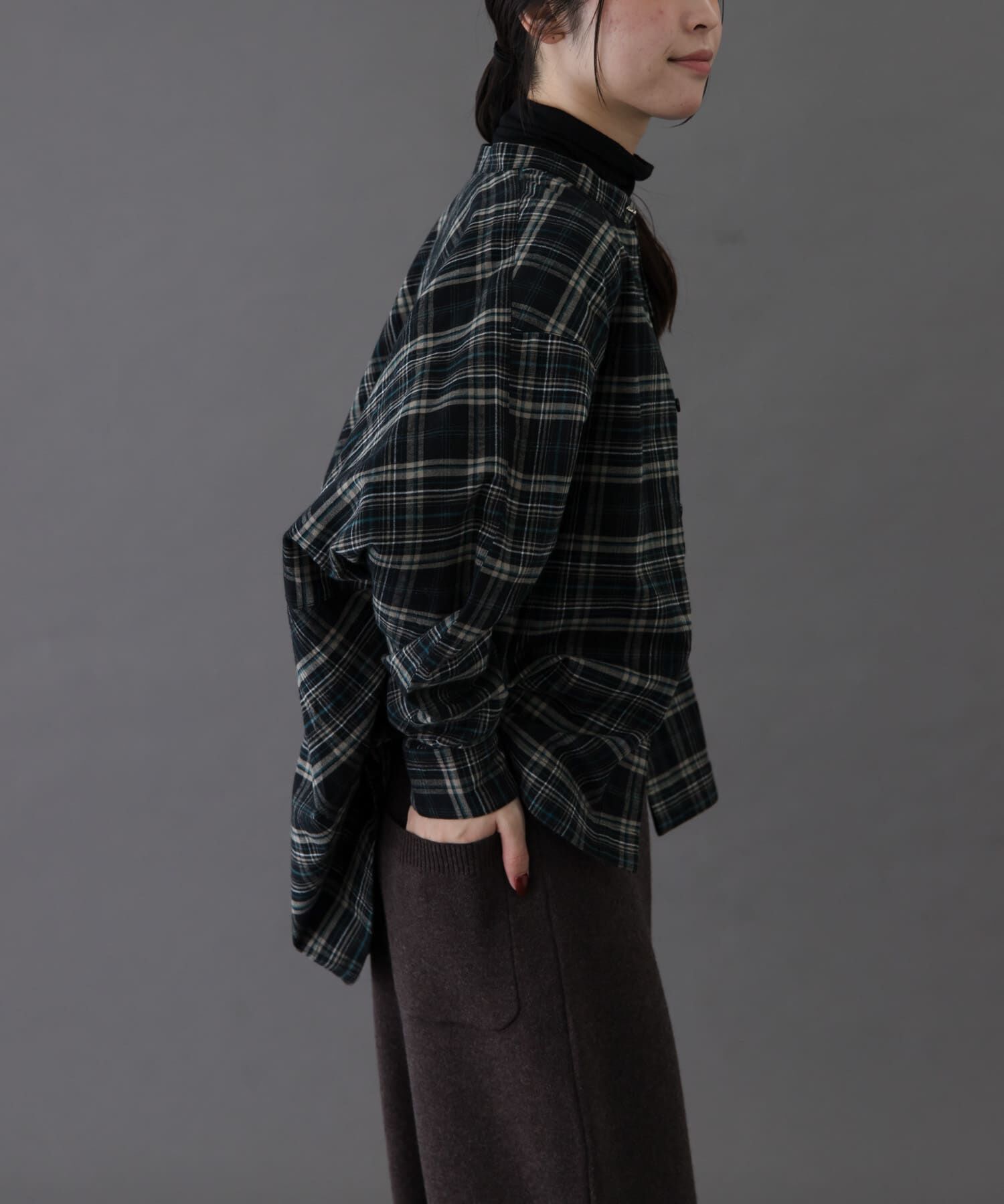 URBAN RESEARCH DOORS「FORK&SPOON　ブラッシュドチェックシャツ」|シャツ・ブラウス|