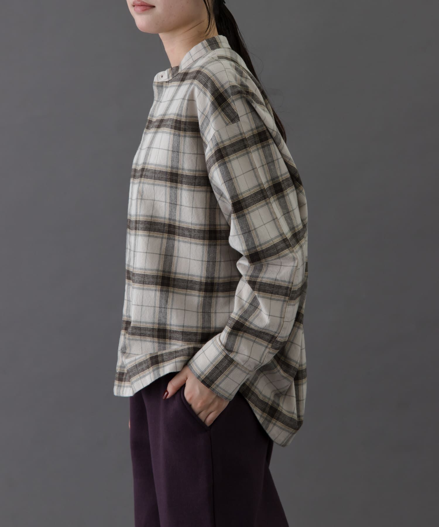 URBAN RESEARCH DOORS「FORK&SPOON　ブラッシュドチェックシャツ」|シャツ・ブラウス|