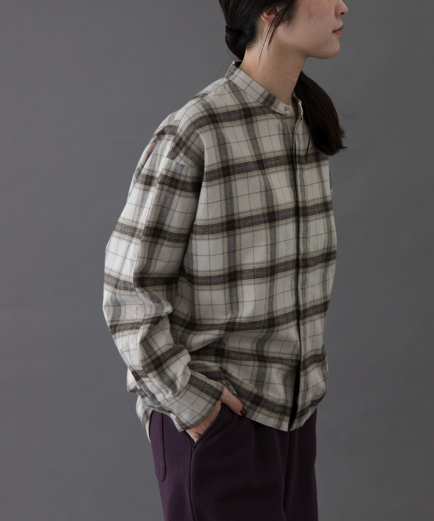 URBAN RESEARCH DOORS「FORK&SPOON　ブラッシュドチェックシャツ」|シャツ・ブラウス|