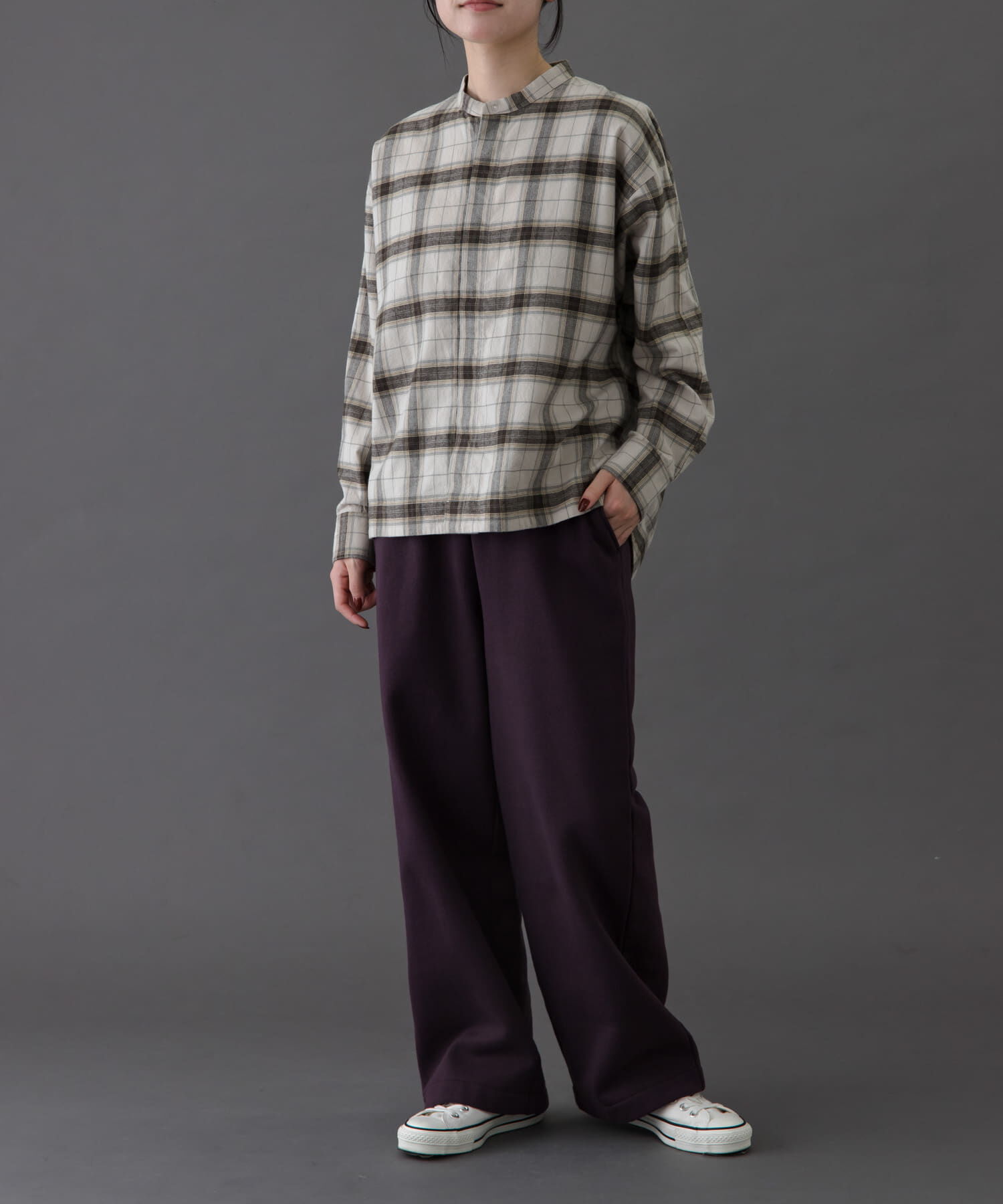 URBAN RESEARCH DOORS「FORK&SPOON　ブラッシュドチェックシャツ」|シャツ・ブラウス|