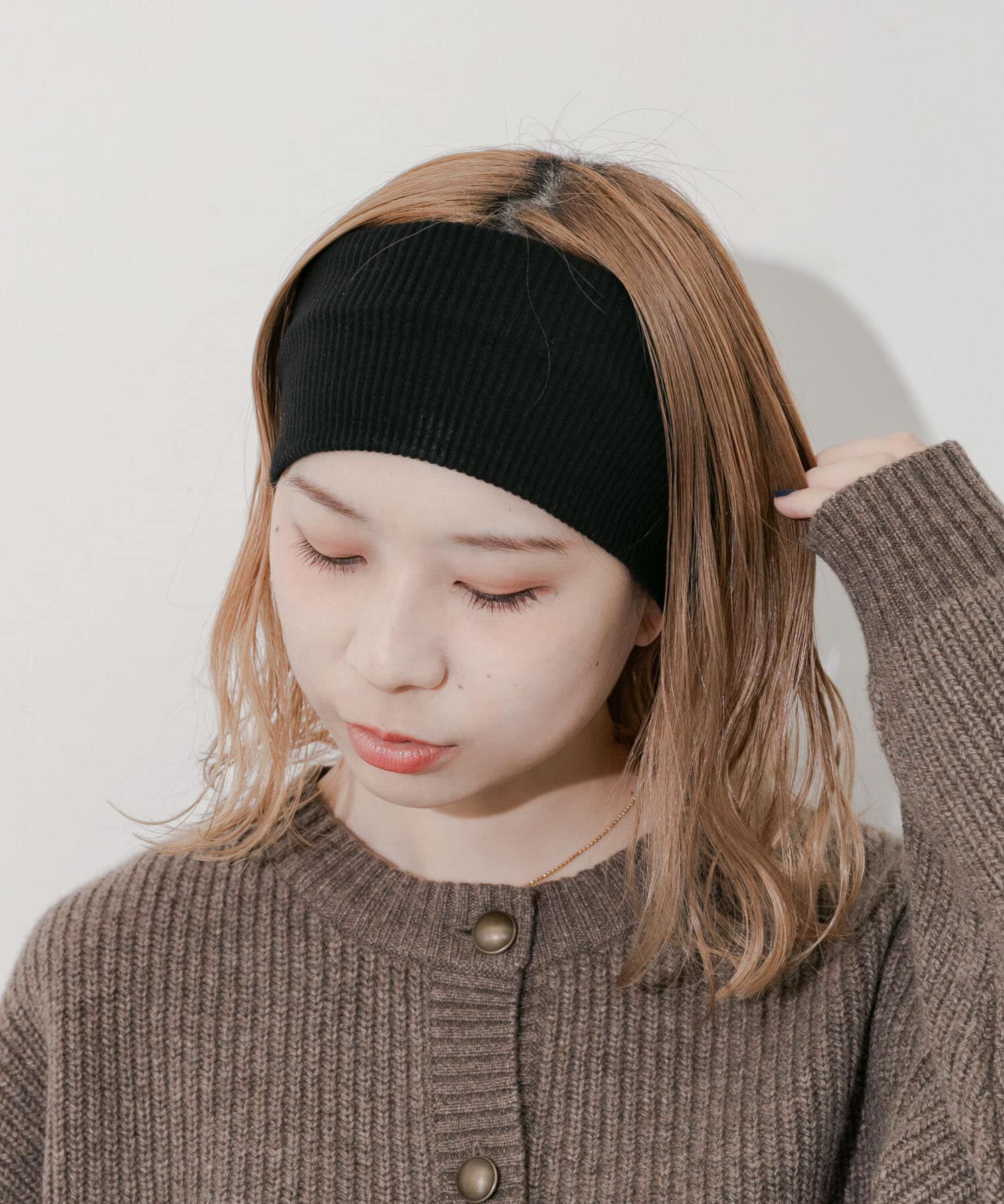 SMELLY「リブワイドヘアバンド」|ヘアバンド|