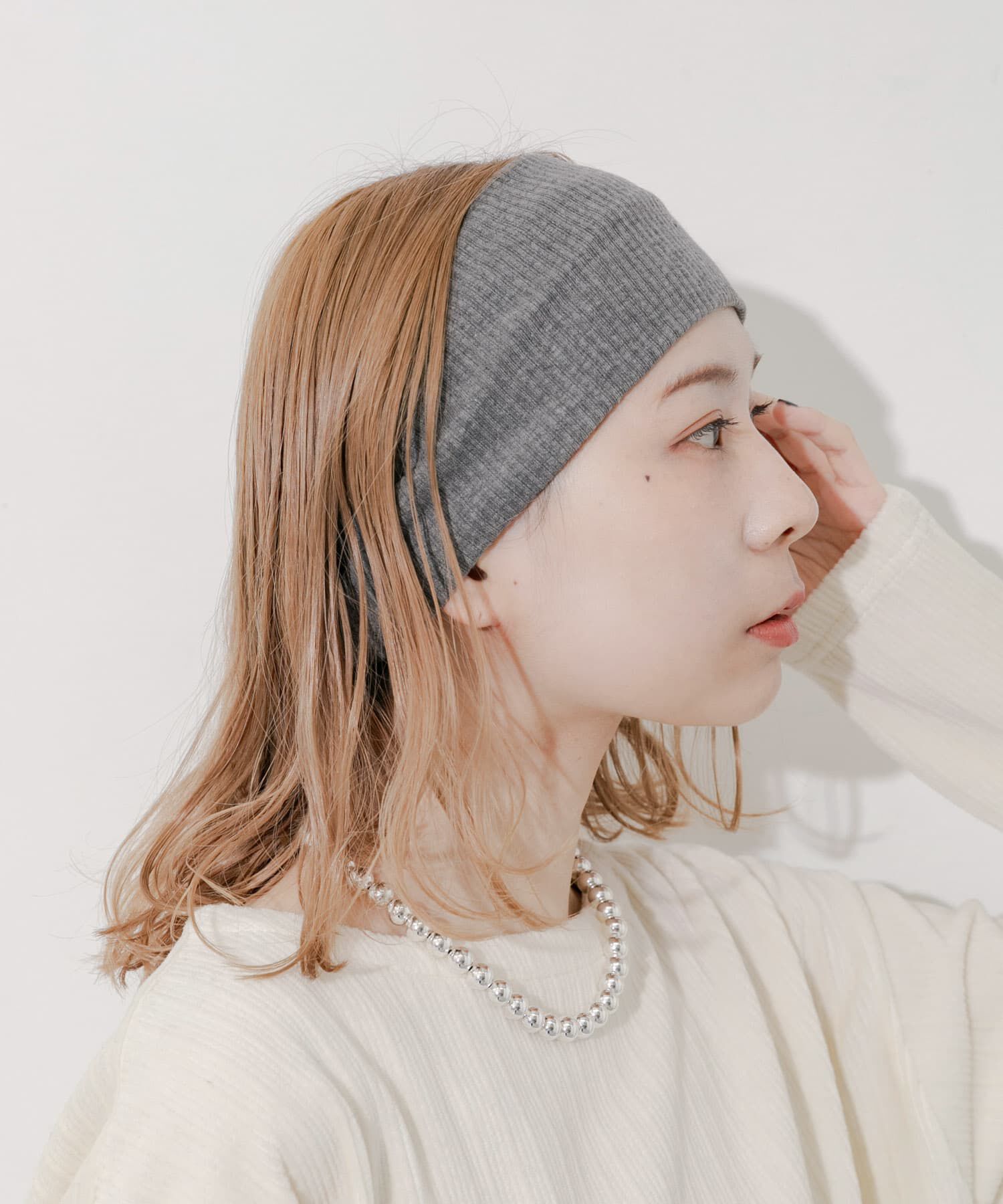 SMELLY「リブワイドヘアバンド」|ヘアバンド|