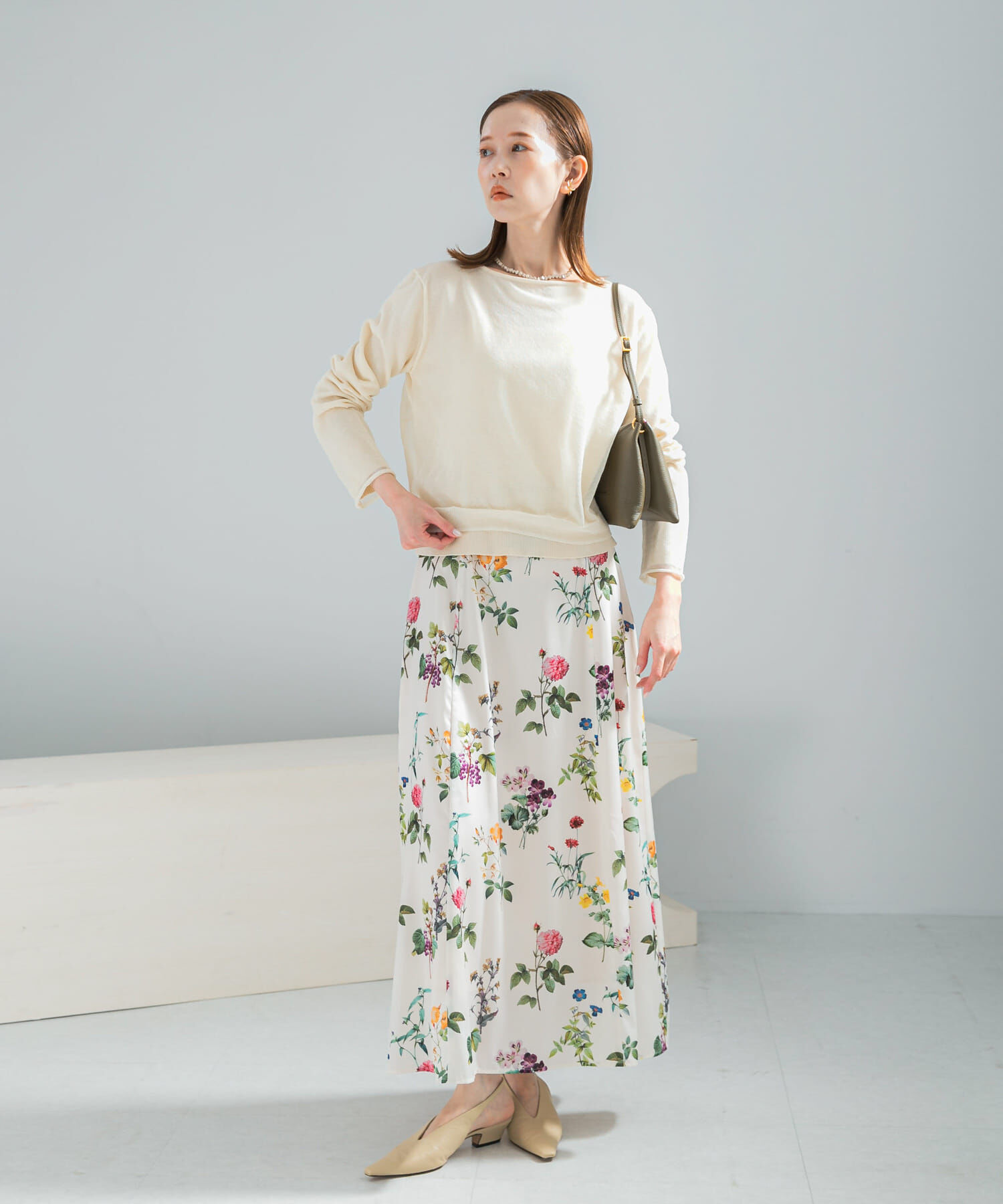 URBAN RESEARCH ROSSO「ボタニカルプリントマキシスカート」|スカート|