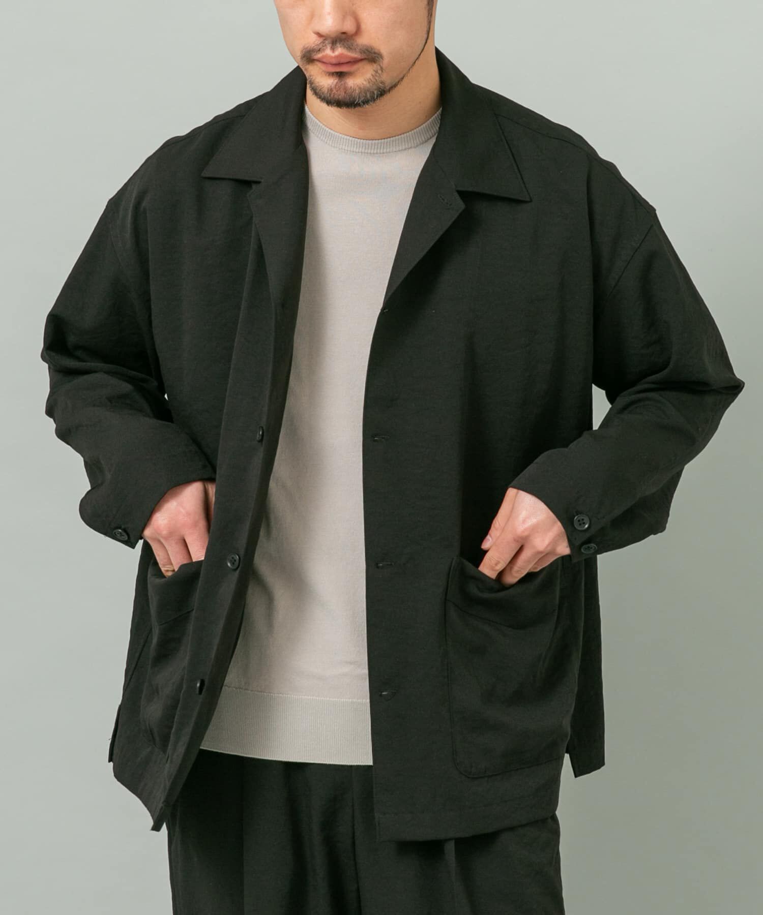 URBAN RESEARCH ROSSO「『セットアップ対応』ドライイージーシャツジャケット」|ノーカラーコート|