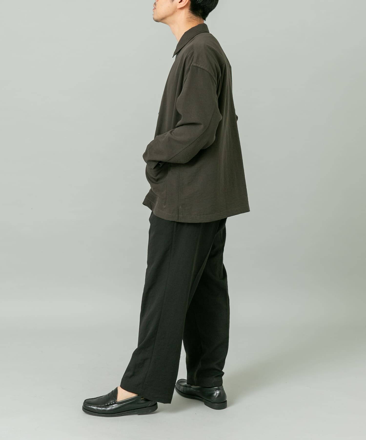 URBAN RESEARCH ROSSO「『セットアップ対応』ドライイージーシャツジャケット」|ノーカラーコート|