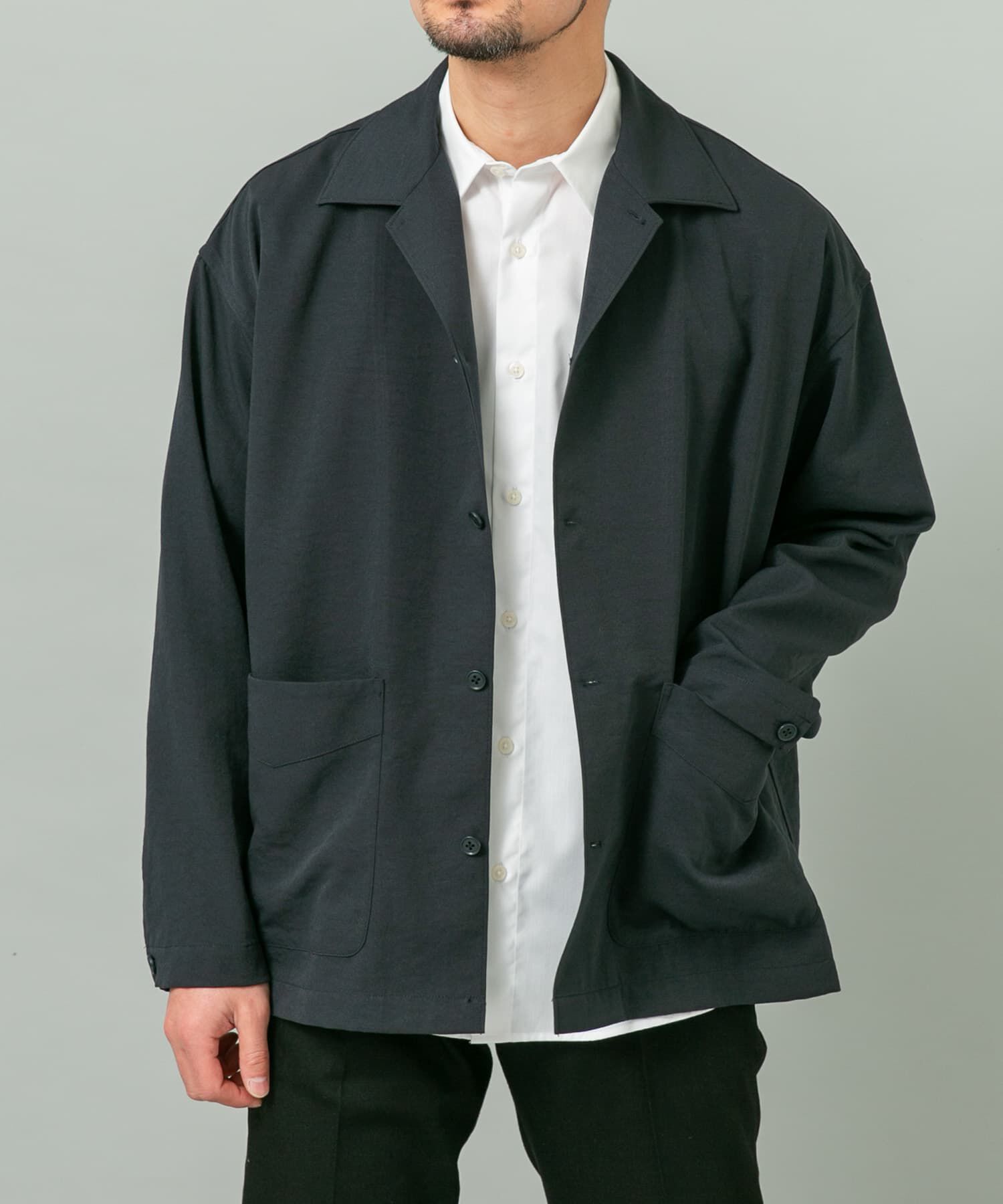 URBAN RESEARCH ROSSO「『セットアップ対応』ドライイージーシャツジャケット」|ノーカラーコート|