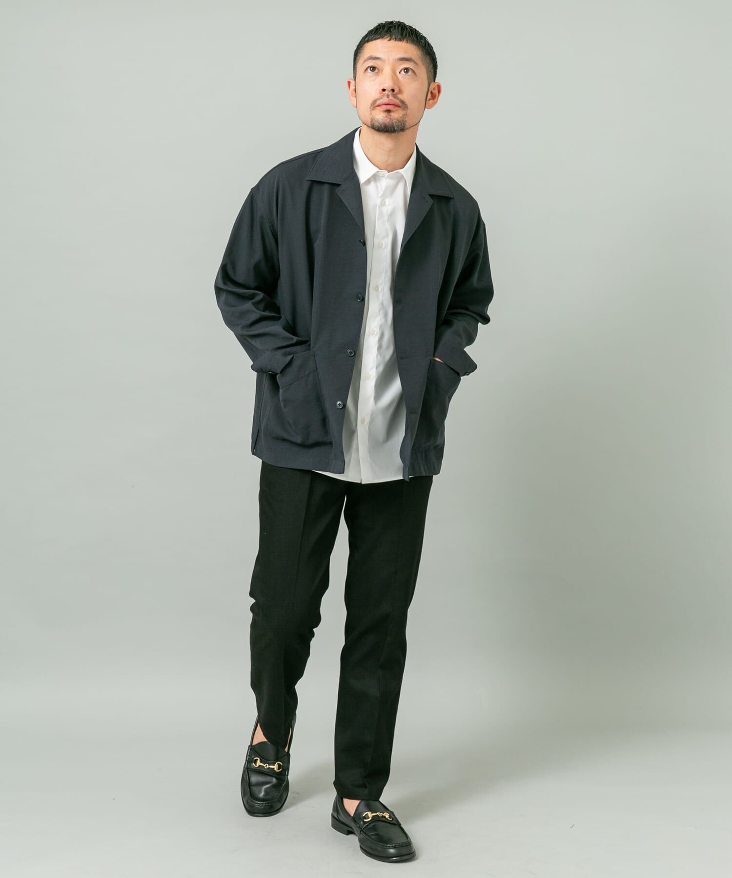 URBAN RESEARCH ROSSO「『セットアップ対応』ドライイージーシャツジャケット」|ノーカラーコート|