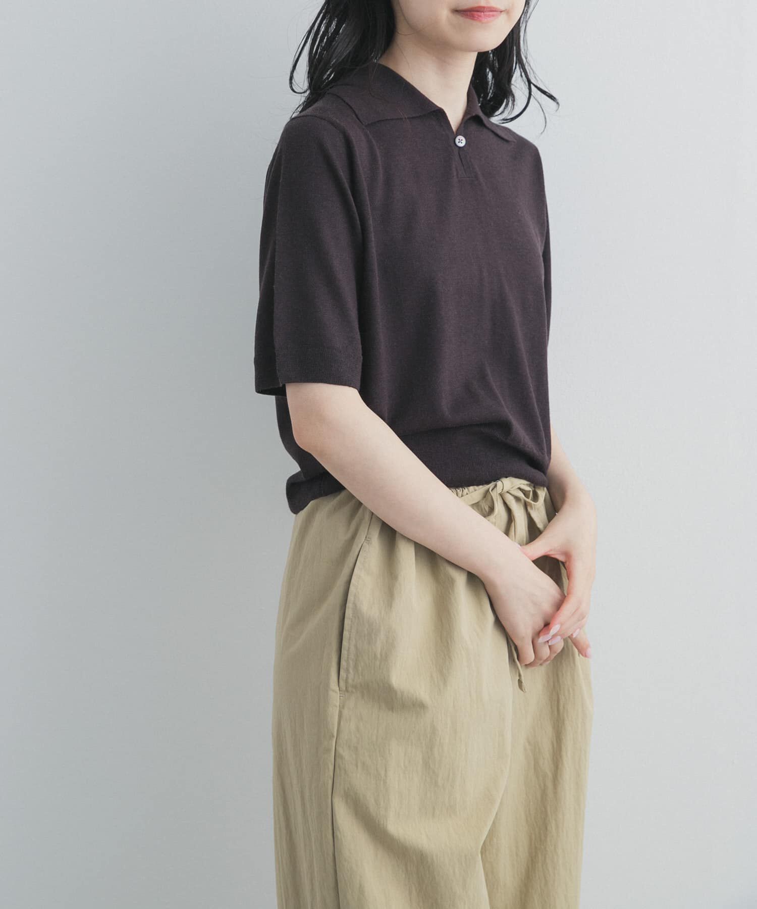 URBAN RESEARCH DOORS「FUJI　SILKCASHMERE SKIPPERPOLO」|ニット・セーター|