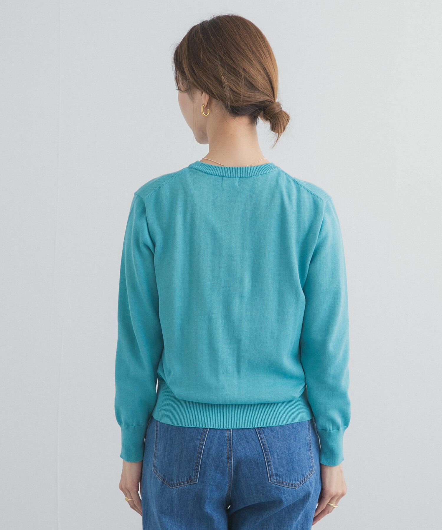 URBAN RESEARCH DOORS「オーガニックコットンクルーネックカーディガン」|カーディガン|